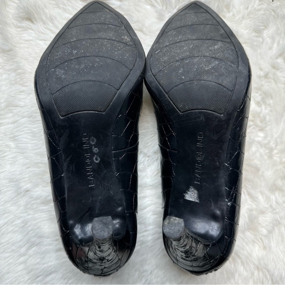 Bandolino Black Heels Pointed Toe Glossy Finish Black Size 9 - Picture 8 of 16